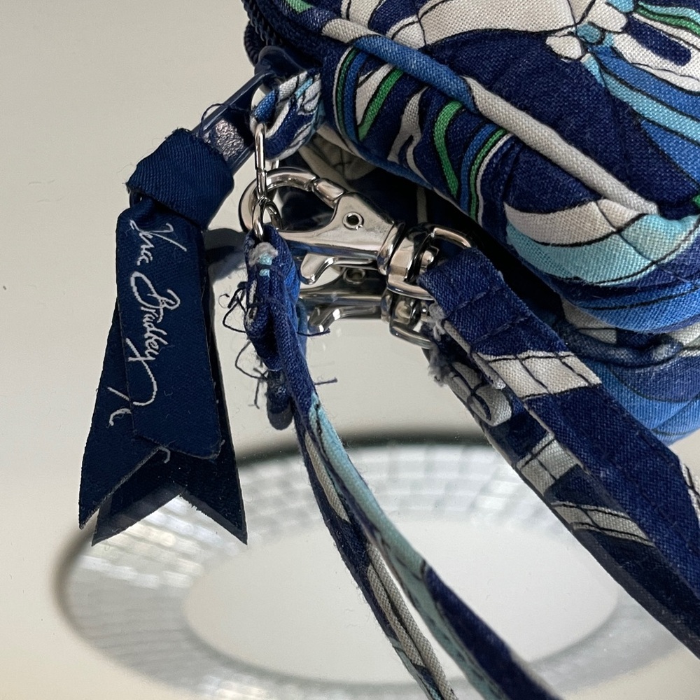 Vera Bradley Navy and Teal Patterned Wristlet - Picture 5 of 5